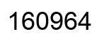 Number 160964 black image