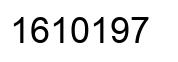 Number 1610197 black image