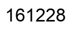 Number 161228 black image