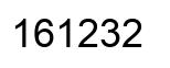 Number 161232 black image
