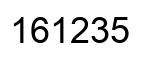 Number 161235 black image