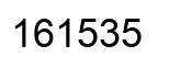 Number 161535 black image