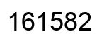 Number 161582 black image