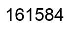Number 161584 black image