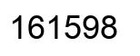 Number 161598 black image