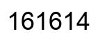 Number 161614 black image