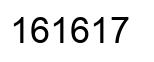 Number 161617 black image