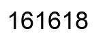 Number 161618 black image