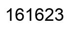 Number 161623 black image