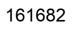 Number 161682 black image