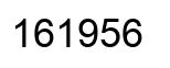 Number 161956 black image