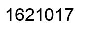 Number 1621017 black image
