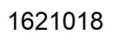 Number 1621018 black image