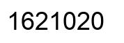 Number 1621020 black image