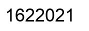 Number 1622021 black image