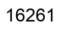 Number 16261 black image