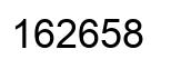 Number 162658 black image