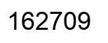 Number 162709 black image