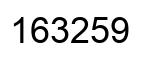 Number 163259 black image