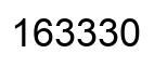 Number 163330 black image