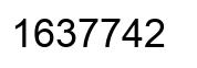 Number 1637742 black image