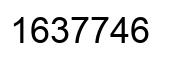 Number 1637746 black image
