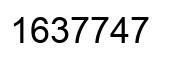 Number 1637747 black image