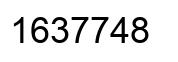 Number 1637748 black image