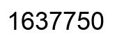 Number 1637750 black image