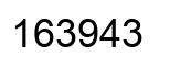 Number 163943 black image