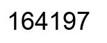 Number 164197 black image