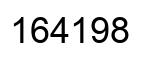 Number 164198 black image