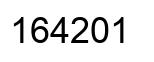Number 164201 black image