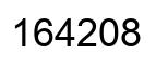 Number 164208 black image
