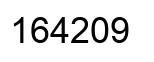 Number 164209 black image