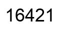 Number 16421 black image