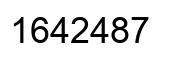 Number 1642487 black image