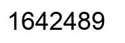 Number 1642489 black image