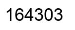 Number 164303 black image