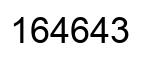 Número 164643 imagen negro