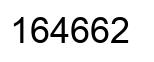 Number 164662 black image