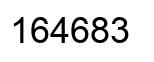 Number 164683 black image