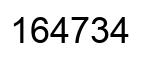 Number 164734 black image