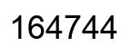 Number 164744 black image