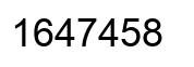 Number 1647458 black image