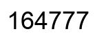Number 164777 black image