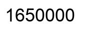 Number 1650000 black image