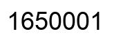 Number 1650001 black image