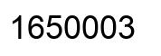 Number 1650003 black image