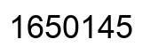 Number 1650145 black image